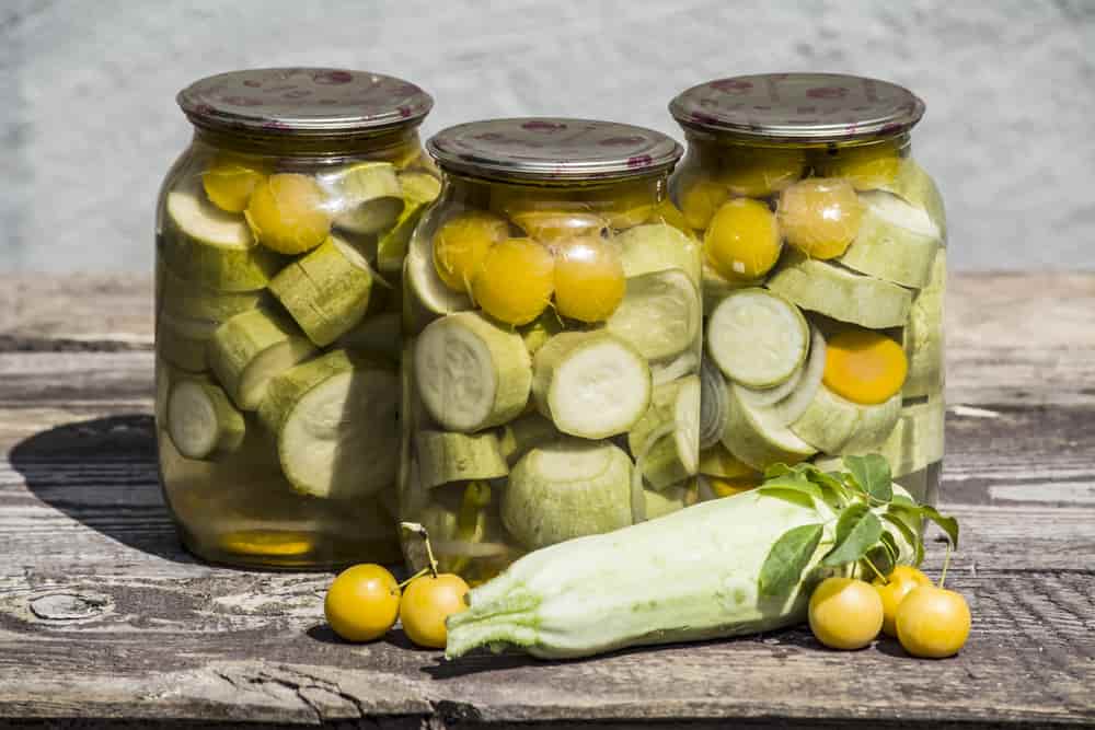 canned zucchini dill pickles are used in wintertime